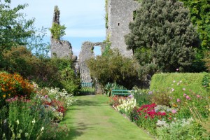 walled garden and castle ruin