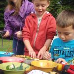 Making leaf Art with the Castle Kennedy Garden Ranger